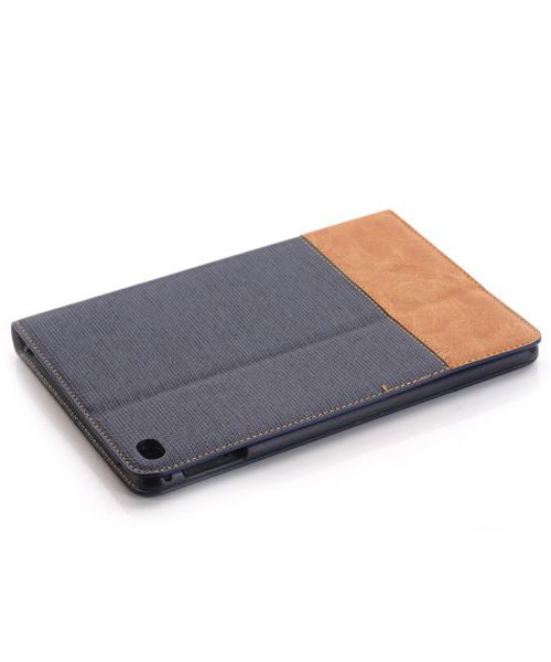Apple iPad Mini 4 Texture Wallet Book Case Blauw afbeelding 6