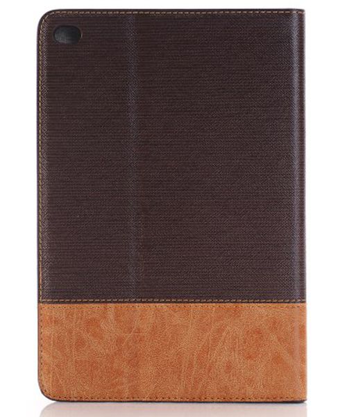 Apple iPad Mini 4 Texture Wallet Book Case Coffee afbeelding 4