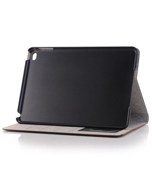 Apple iPad Mini 4 Texture Wallet Book Case Coffee afbeelding 5