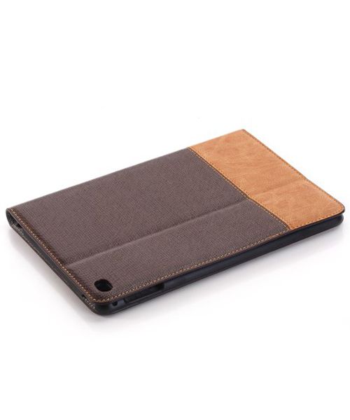 Apple iPad Mini 4 Texture Wallet Book Case Coffee afbeelding 6