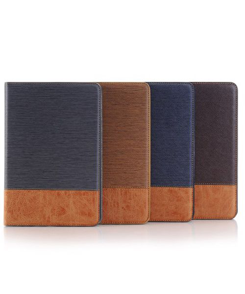 Apple iPad Mini 4 Texture Wallet Book Case Coffee afbeelding 7