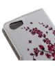 Wiko Lenny 2 Wallet Flip Case Stand Plum Blossom
