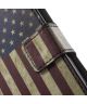 Microsoft Lumia 950 Lederen Wallet Flip Case Stand Retro American Flag