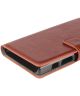 Sony Xperia Z5 Compact Lederen Wallet Flip Case Bruin