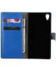 Sony Xperia Z5 Crazy Horse Wallet Case Blauw