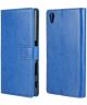 Sony Xperia Z5 Crazy Horse Wallet Case Blauw