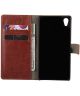 Sony Xperia Z5 Crazy Horse Wallet Case Bruin