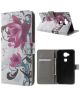 Huawei Ascend G8 Kapok Flowers Leather Wallet Case