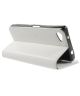 Sony Xperia Z5 Compact Lederen Wallet Stand Flip Case Wit
