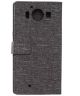Microsoft Lumia 950 XL Wallet Case Linen Texture Grey