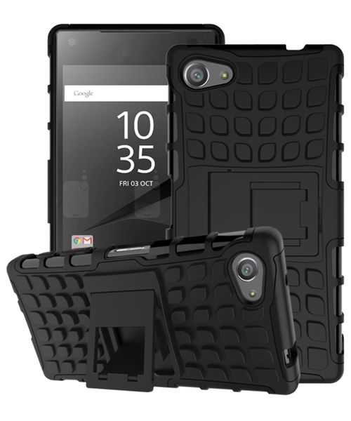 Sony Xperia Z5 Compact Anti-slip Back Cover Zwart afbeelding 1