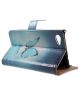 Sony Xperia Z5 Compact Wallet Case Blue Butterfly