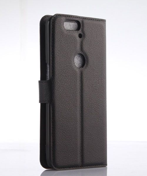 Huawei Nexus 6P Wallet Flip Case Stand Zwart afbeelding 3