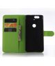 Huawei nexus 6P Lederen Wallet Flip Case Stand Groen