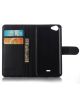 Wiko Rainbow Jam Wallet Flip Case Stand Zwart
