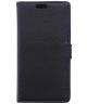 Sony Xperia C5 Ultra Litchi Skin Leather Wallet Case Zwart