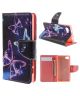 Sony Xperia Z5 Compact Lederen Wallet Case Colored Butterflies