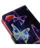 Sony Xperia Z5 Compact Lederen Wallet Case Colored Butterflies