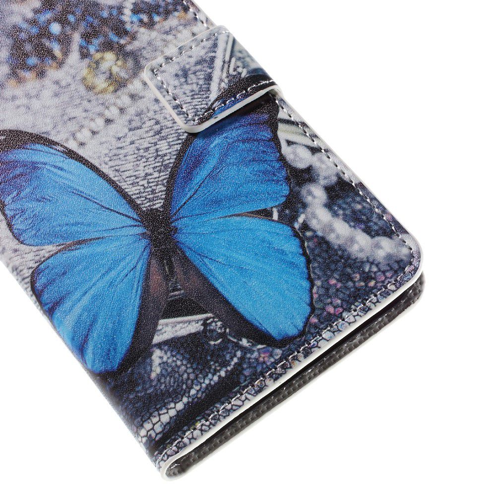 Huawei Y6 Wallet Case met Print Blauw Vlinder afbeelding 8