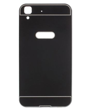 Huawei Y6 Aluminium Bumper Back Case Zwart Hoesjes