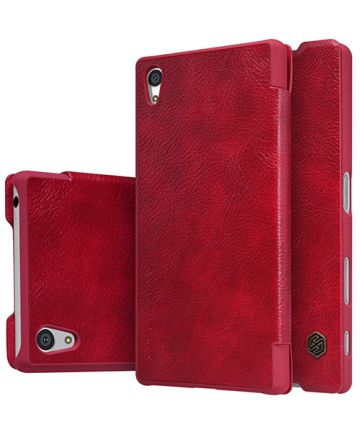 Nillkin Qin Series Flip Leather Flip Case Sony Xperia Z5 Rood Hoesjes