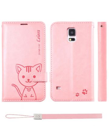 Samsung Galaxy S5 (Neo) Leiers Domi Cat Series Leather Case Hoesjes
