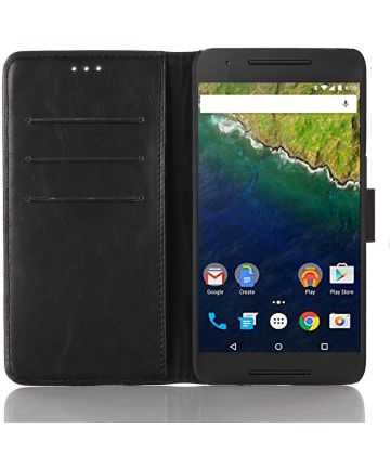 Huawei Nexus 6P Wallet Case Zwart Hoesjes