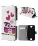 Acer Liquid Jade Z Wallet Case Owls and Hearts