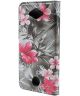 Acer Liquid Z530 Wallet Stand Case Red Flowers