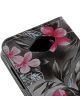 Acer Liquid Z530 Wallet Stand Case Red Flowers