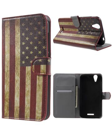 Acer Liquid Z630 Wallet Stand Print Case American Flag Hoesjes