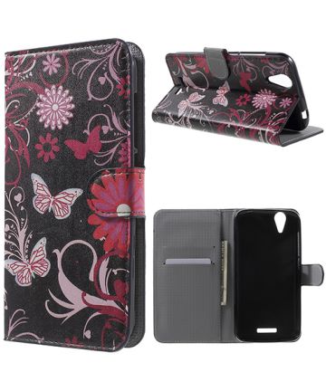 Acer Liquid Z630 Wallet Stand Print Case Butterfly Flowers Hoesjes