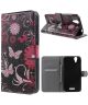 Acer Liquid Z630 Wallet Stand Print Case Butterfly Flowers