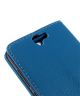 HTC One A9 Portemonnee Flip Hoesje Blauw