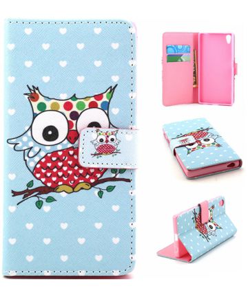 Sony Xperia Z5 Wallet Stand Case Owl Hoesjes