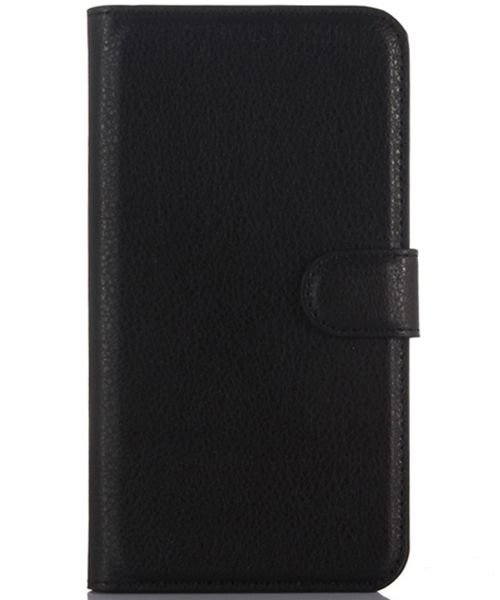 Microsoft Lumia 550 Portemonnee Lychee Leer Case Zwart afbeelding 2