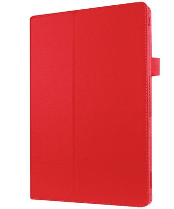 Asus ZenPad 10 Litchi Skin Leather Stand Case Rood Hoesjes