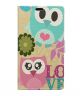 LG G4s Lederen Wallet Flip Case Stand Cute Owl