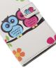 HTC Desire 526 Lederen Wallet Hoesje Cute Owls