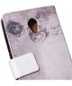 Alcatel One Touch Go Play Lederen Wallet Flip Case Playing Cat