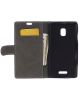 Alcatel One Touch Pop Star 3G Lederen Wallet Flip Case Rood