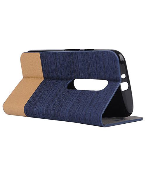 Motorola Moto G 3rd Gen Wallet Shell Blauw afbeelding 3