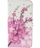 Samsung Galaxy J5 Portemonnee Hoesje Print Pink Blossom