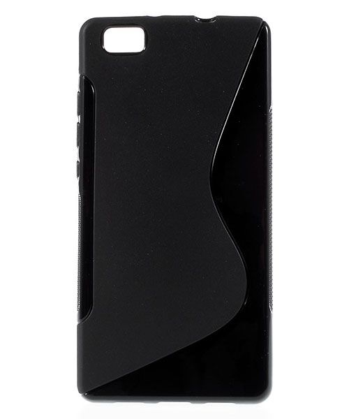 Huawei Ascend P8 Lite S-Curve TPU Back Cover Zwart afbeelding 6
