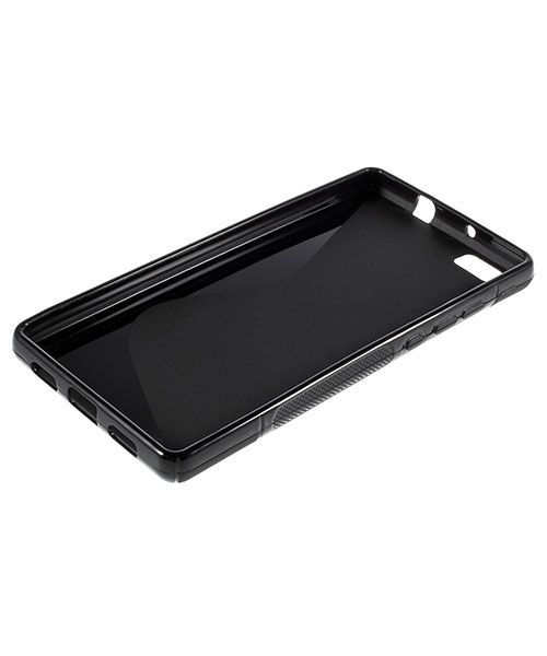 Huawei Ascend P8 Lite S-Curve TPU Back Cover Zwart afbeelding 8