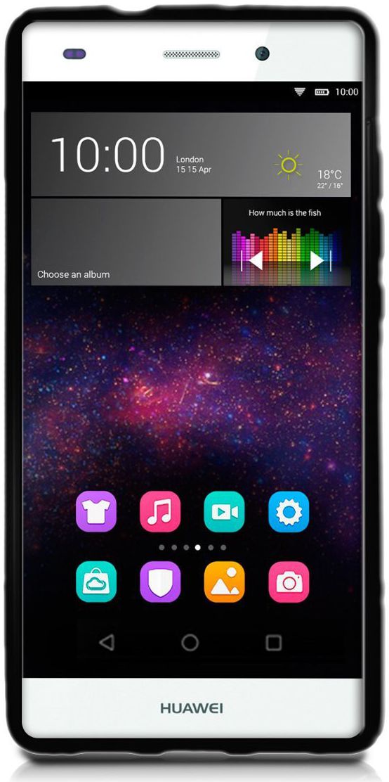 Huawei Ascend P8 Lite S-Curve TPU Back Cover Zwart afbeelding 4