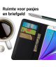 Samsung Galaxy A5 (2016) Lychee Portemonnee Case Zwart