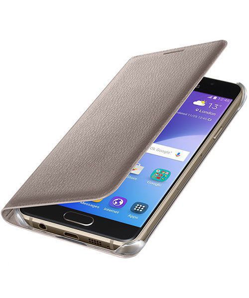 Officieel Samsung Galaxy A3 (2016) Portemonnee Hoesje Goud afbeelding 1