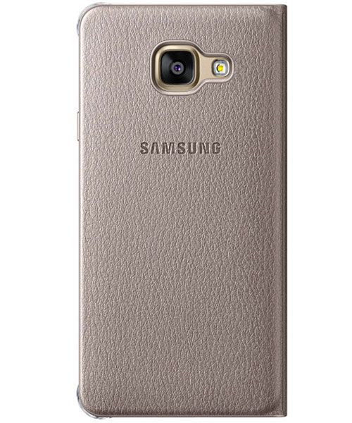 Officieel Samsung Galaxy A3 (2016) Portemonnee Hoesje Goud afbeelding 4