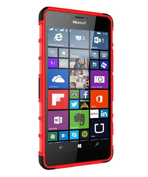 Microsoft Lumia 950 Hybrid Kickstand Back Cover Rood afbeelding 8